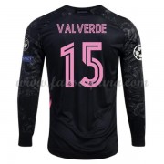 Camisetas De Futbol Baratas Real Madrid Federico Valverde 15 Tercera Equipación Manga Larga 2020-21..